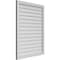 Ekena Millwork Vertical Surface Mount PVC Gable Vnt: Non-Functional, w/2"W x 1-1/2"H, Brickmould Frame, 32"W x 42"H GVPVE32X4202SN - alternate 3